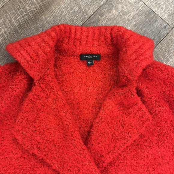 Cherry Red Ann Taylor Double Breasted Coatigan - Picture 8 of 15